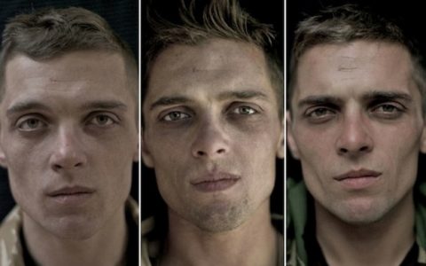 Portraits of Soldiers Before, During, and After War