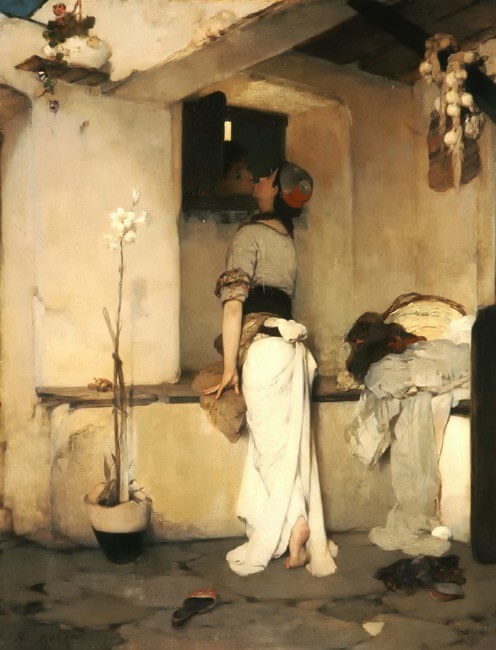 Το "φίλημα" του Νικηφόρου Λύτρα, η πιο τολμηρή ερωτική ζωγραφική σκηνή της εποχής